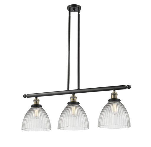 Innovations - 213-BAB-G222 - Three Light Island Pendant - Franklin Restoration - Black Antique Brass