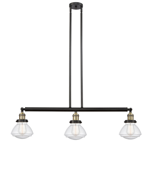 Innovations - 213-BAB-G324 - Three Light Island Pendant - Franklin Restoration - Black Antique Brass