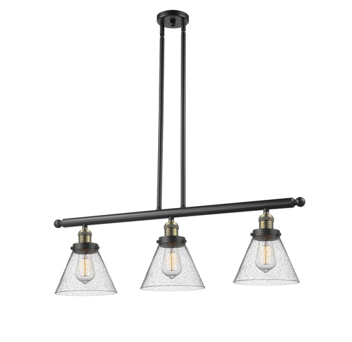 Innovations - 213-BAB-G44 - Three Light Island Pendant - Franklin Restoration - Black Antique Brass