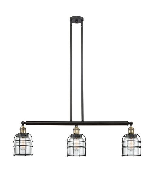 Innovations - 213-BAB-G52-CE - Three Light Island Pendant - Franklin Restoration - Black Antique Brass