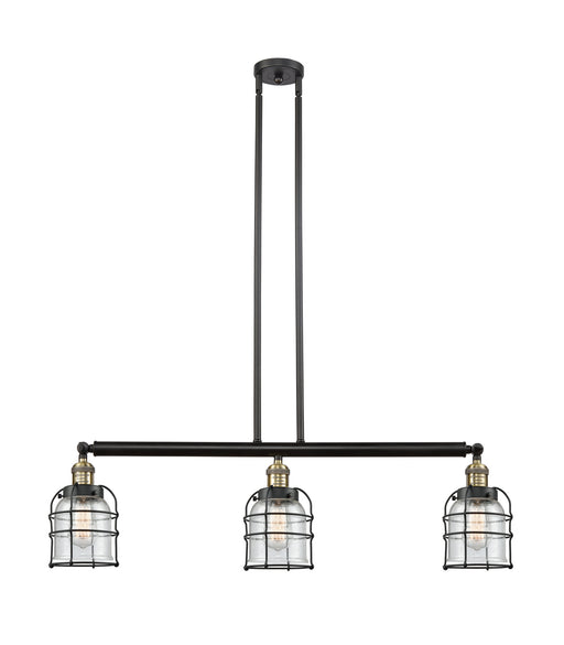 Innovations - 213-BAB-G54-CE - Three Light Island Pendant - Franklin Restoration - Black Antique Brass