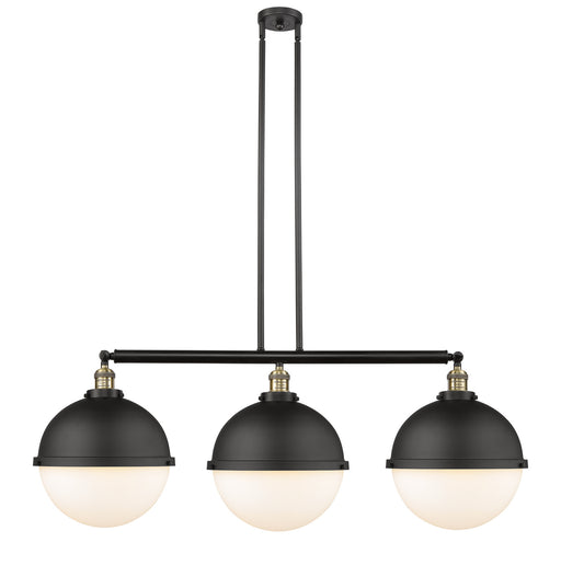 Innovations - 213-BAB-HFS-121-BK - Three Light Island Pendant - Franklin Restoration - Matte Black