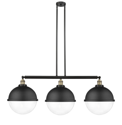 Innovations - 213-BAB-HFS-122-BK - Three Light Island Pendant - Franklin Restoration - Matte Black