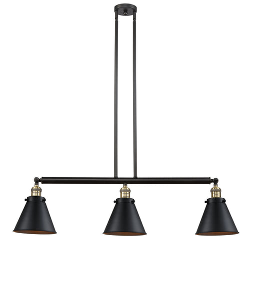 Innovations - 213-BAB-M13-BK - Three Light Island Pendant - Franklin Restoration - Black Antique Brass