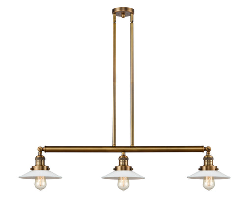 Innovations - 213-BB-G1 - Three Light Island Pendant - Franklin Restoration - Brushed Brass