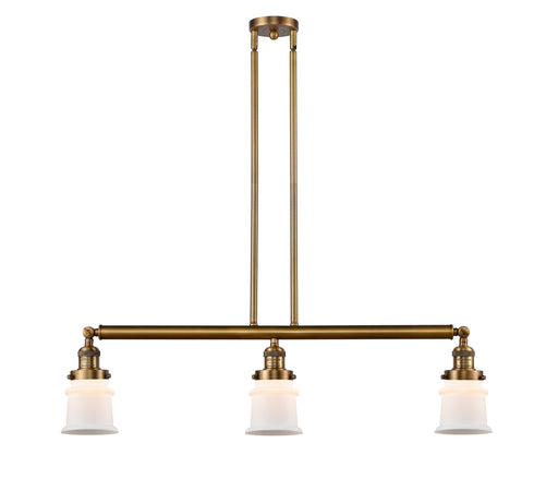 Innovations - 213-BB-G181S - Three Light Island Pendant - Franklin Restoration - Brushed Brass