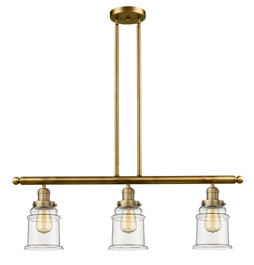 Innovations - 213-BB-G182 - Three Light Island Pendant - Franklin Restoration - Brushed Brass