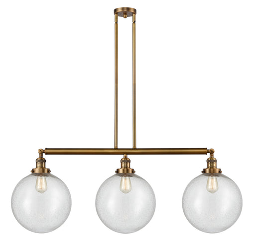 Innovations - 213-BB-G204-12 - Three Light Island Pendant - Franklin Restoration - Brushed Brass