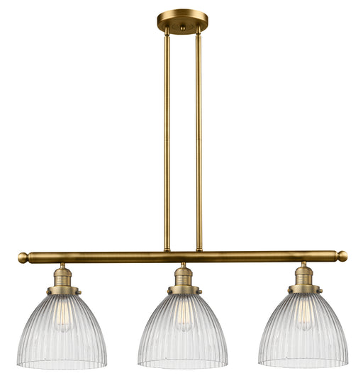 Innovations - 213-BB-G222 - Three Light Island Pendant - Franklin Restoration - Brushed Brass