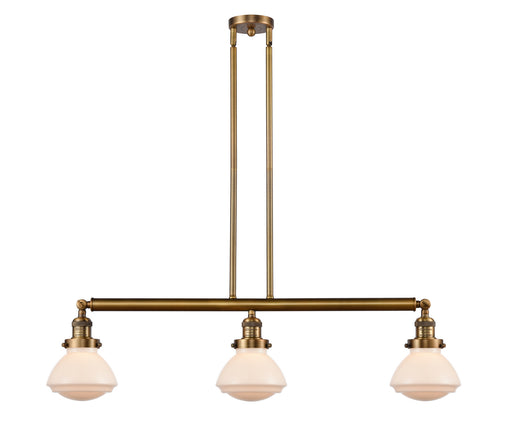 Innovations - 213-BB-G321 - Three Light Island Pendant - Franklin Restoration - Brushed Brass