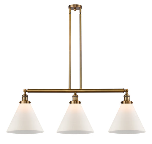 Innovations - 213-BB-G41-L - Three Light Island Pendant - Franklin Restoration - Brushed Brass