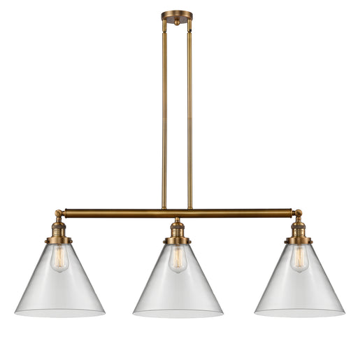 Innovations - 213-BB-G42-L - Three Light Island Pendant - Franklin Restoration - Brushed Brass