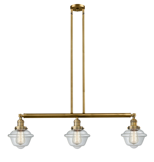 Innovations - 213-BB-G532 - Three Light Island Pendant - Franklin Restoration - Brushed Brass