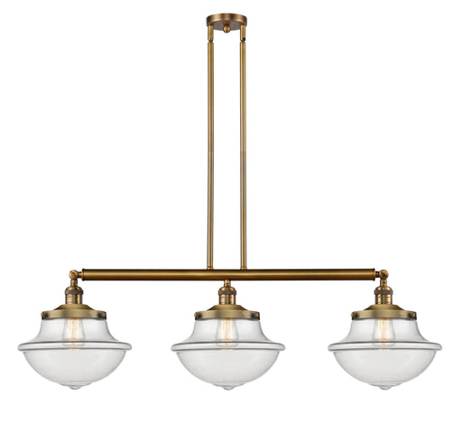 Innovations - 213-BB-G542 - Three Light Island Pendant - Franklin Restoration - Brushed Brass