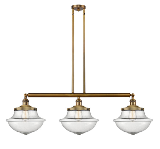 Innovations - 213-BB-G544 - Three Light Island Pendant - Franklin Restoration - Brushed Brass