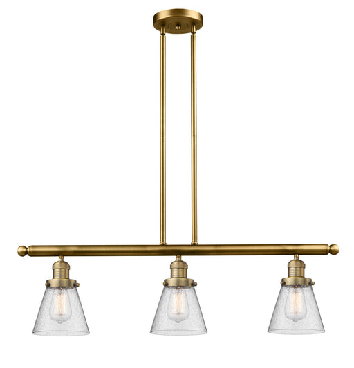 Innovations - 213-BB-G64 - Three Light Island Pendant - Franklin Restoration - Brushed Brass