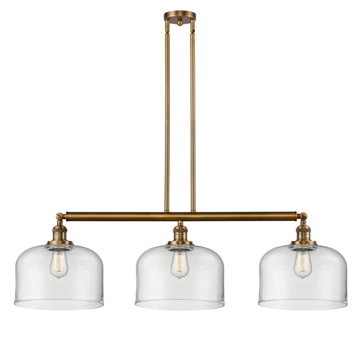 Innovations - 213-BB-G72-L - Three Light Island Pendant - Franklin Restoration - Brushed Brass