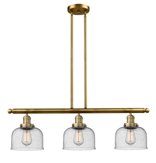 Innovations - 213-BB-G74 - Three Light Island Pendant - Franklin Restoration - Brushed Brass