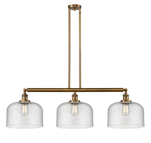 Innovations - 213-BB-G74-L - Three Light Island Pendant - Franklin Restoration - Brushed Brass