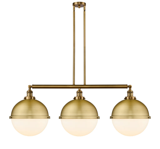 Innovations - 213-BB-HFS-121-BB - Three Light Island Pendant - Franklin Restoration - Brushed Brass