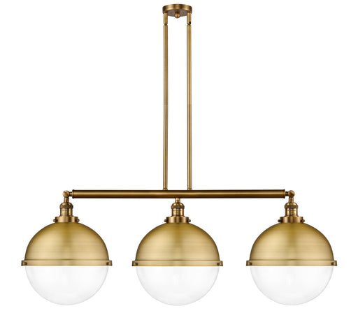 Innovations - 213-BB-HFS-122-BB - Three Light Island Pendant - Franklin Restoration - Brushed Brass