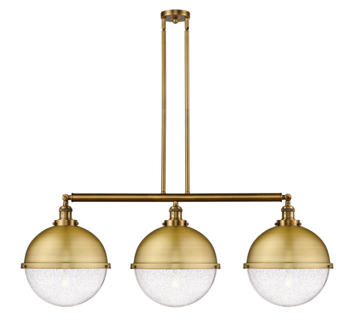 Innovations - 213-BB-HFS-124-BB - Three Light Island Pendant - Franklin Restoration - Brushed Brass