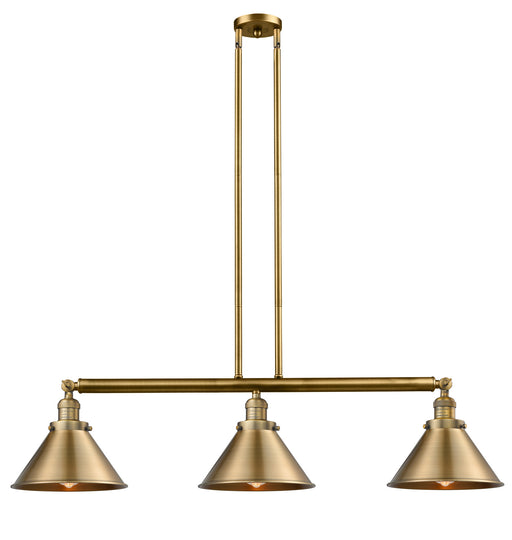 Innovations - 213-BB-M10-BB - Three Light Island Pendant - Franklin Restoration - Brushed Brass