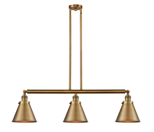 Innovations - 213-BB-M13-BB - Three Light Island Pendant - Franklin Restoration - Brushed Brass