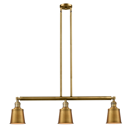 Innovations - 213-BB-M9-BB - Three Light Island Pendant - Franklin Restoration - Brushed Brass