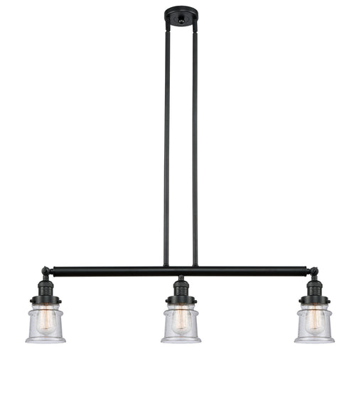 Innovations - 213-BK-G184S - Three Light Island Pendant - Franklin Restoration - Matte Black