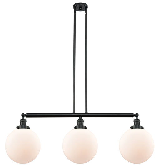 Innovations - 213-BK-G201-10 - Three Light Island Pendant - Franklin Restoration - Matte Black