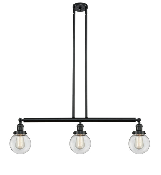 Innovations - 213-BK-G202-6-LED - LED Island Pendant - Franklin Restoration - Matte Black