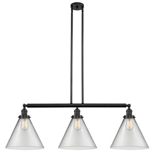 Innovations - 213-BK-G42-L - Three Light Island Pendant - Franklin Restoration - Matte Black