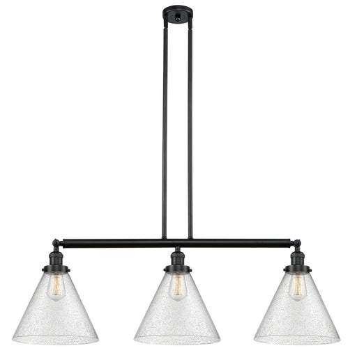 Innovations - 213-BK-G44-L - Three Light Island Pendant - Franklin Restoration - Matte Black