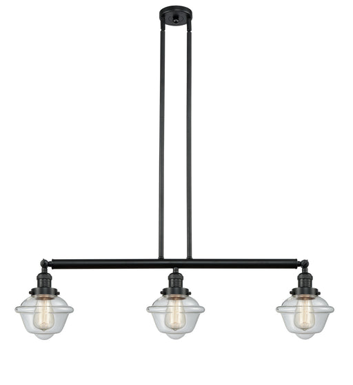 Innovations - 213-BK-G532 - Three Light Island Pendant - Franklin Restoration - Matte Black