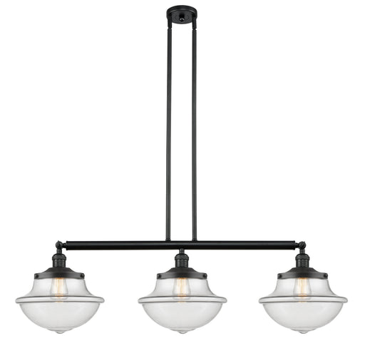 Innovations - 213-BK-G542 - Three Light Island Pendant - Franklin Restoration - Matte Black