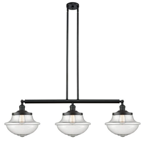 Innovations - 213-BK-G544 - Three Light Island Pendant - Franklin Restoration - Matte Black