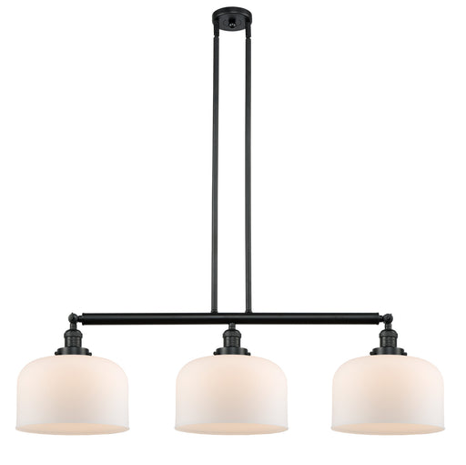 Innovations - 213-BK-G71-L - Three Light Island Pendant - Franklin Restoration - Matte Black