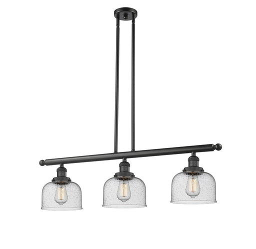 Innovations - 213-BK-G74 - Three Light Island Pendant - Franklin Restoration - Matte Black