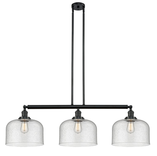 Innovations - 213-BK-G74-L - Three Light Island Pendant - Franklin Restoration - Matte Black