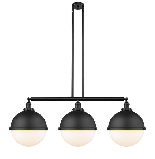 Innovations - 213-BK-HFS-121-BK - Three Light Island Pendant - Franklin Restoration - Matte Black