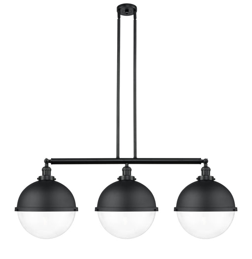 Innovations - 213-BK-HFS-122-BK - Three Light Island Pendant - Franklin Restoration - Matte Black