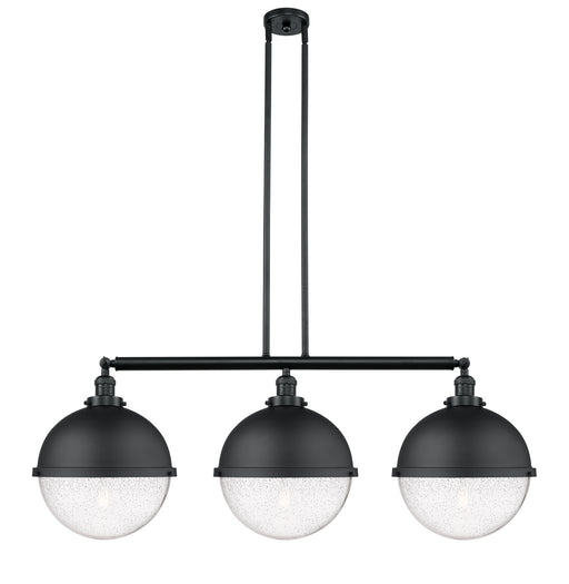 Innovations - 213-BK-HFS-124-BK - Three Light Island Pendant - Franklin Restoration - Matte Black