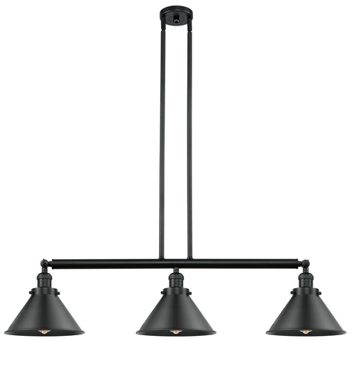 Innovations - 213-BK-M10-BK - Three Light Island Pendant - Franklin Restoration - Matte Black