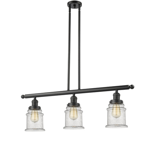 Innovations - 213-OB-G184 - Three Light Island Pendant - Franklin Restoration - Oil Rubbed Bronze