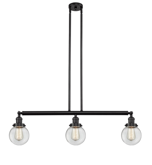 Innovations - 213-OB-G202-6 - Three Light Island Pendant - Franklin Restoration - Oil Rubbed Bronze