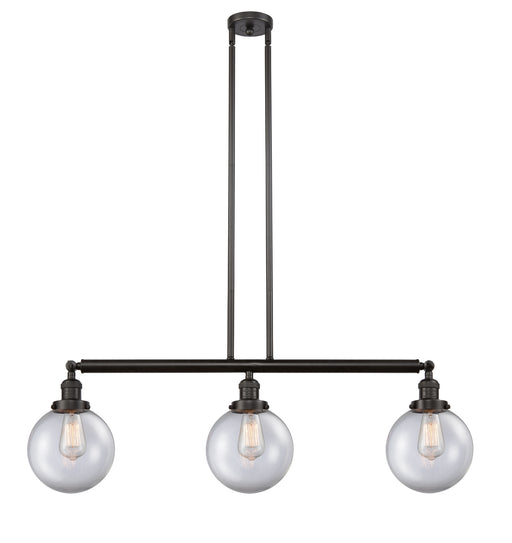 Innovations - 213-OB-G202-8 - Three Light Island Pendant - Franklin Restoration - Oil Rubbed Bronze