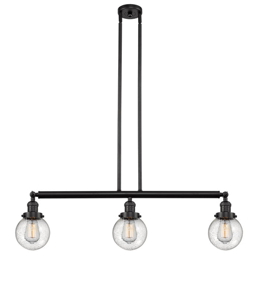 Innovations - 213-OB-G204-6 - Three Light Island Pendant - Franklin Restoration - Oil Rubbed Bronze