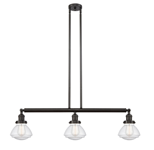 Innovations - 213-OB-G324 - Three Light Island Pendant - Franklin Restoration - Oil Rubbed Bronze