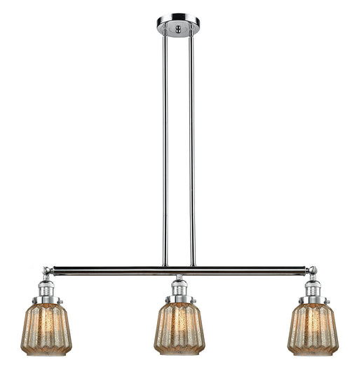 Innovations - 213-PC-G146 - Three Light Island Pendant - Franklin Restoration - Polished Chrome